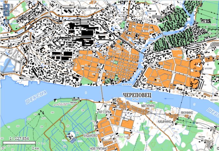 Карта череповец набережная