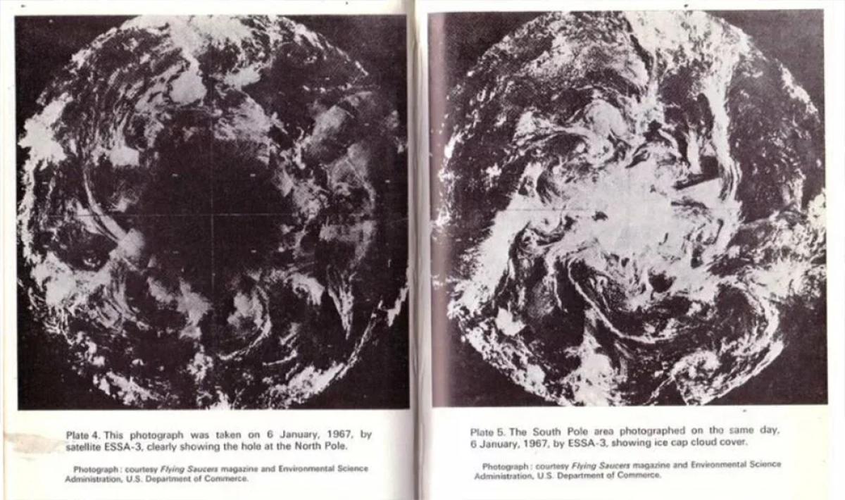 Снимок НАСА Северного полюса земли 1968 года