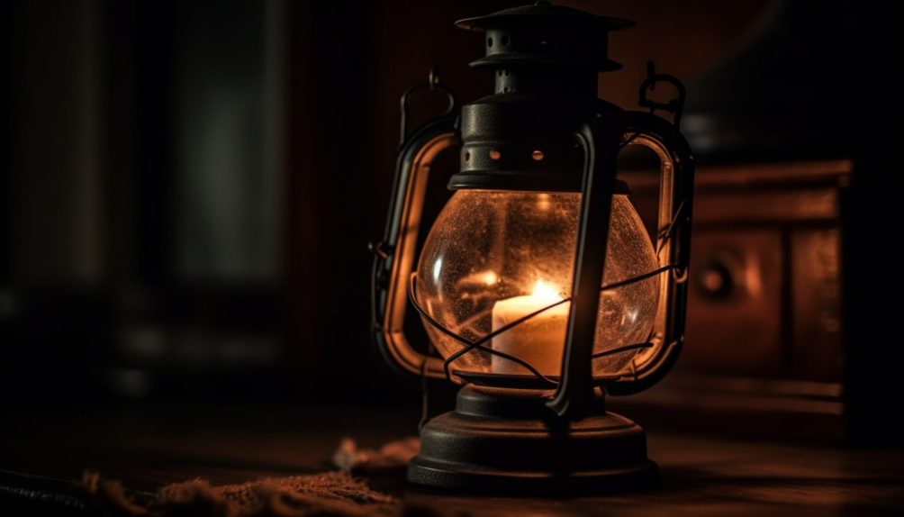 antique-lantern-glowing-with-old-fashioned-kerosene-flame-generated-by-ai