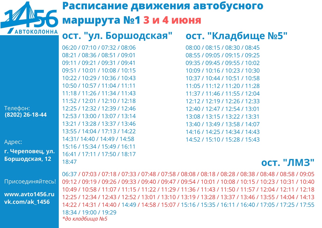 В Череповце усилят маршрут № 1 | 01.06.2023 | Череповец - БезФормата