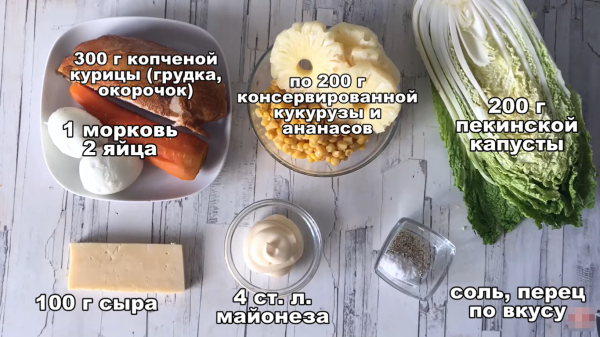 Салат «Копчёная курица в ананасовой шубе»: лёгкая праздничная закуска на  скорую руку - ГородЧе