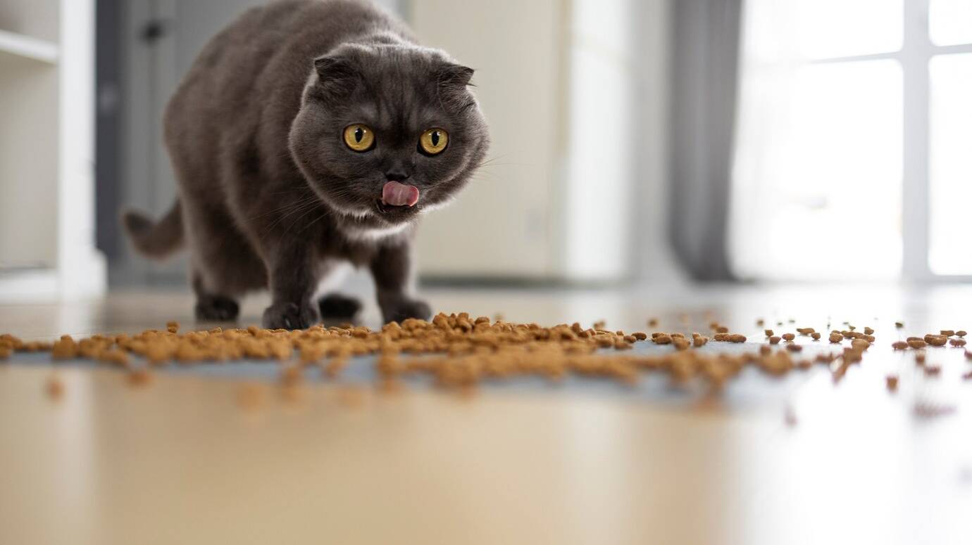 cute-cat-eating-food-floor_23-2149363735